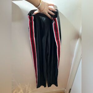 Jordache Small Black Red White Track Pants Sweatpants Trendy